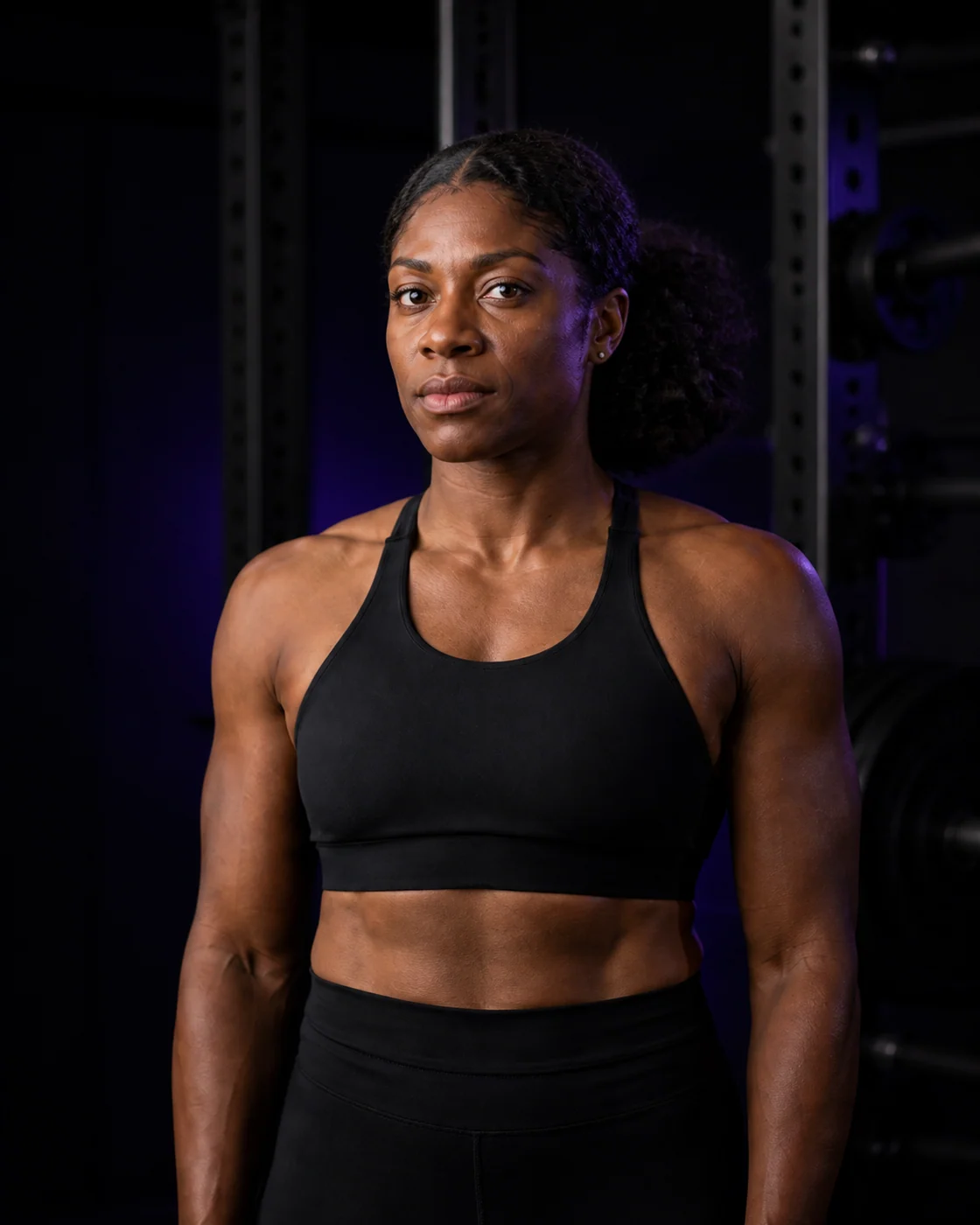 Portrait of Yvonne at a training session